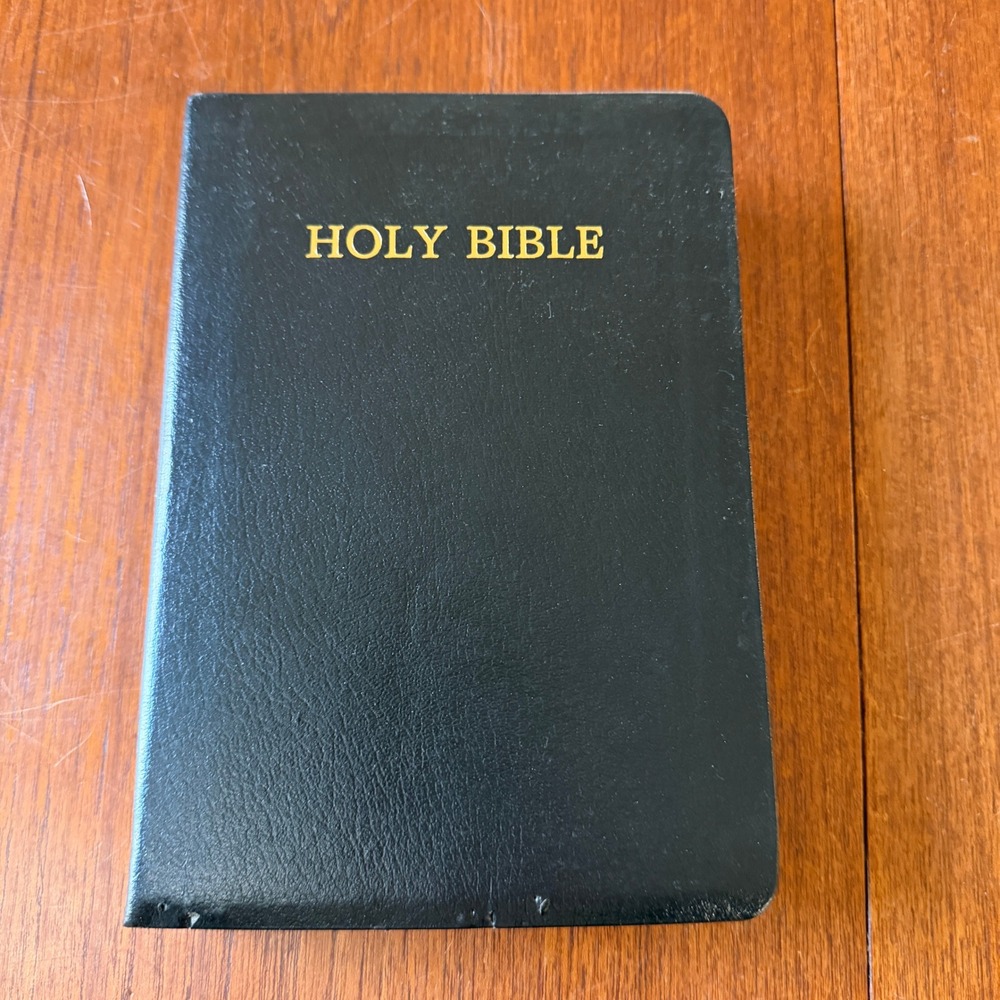 Vintage 90's Thomas Nelson KJV Bible Giant Print Reference Leather Index Tabs